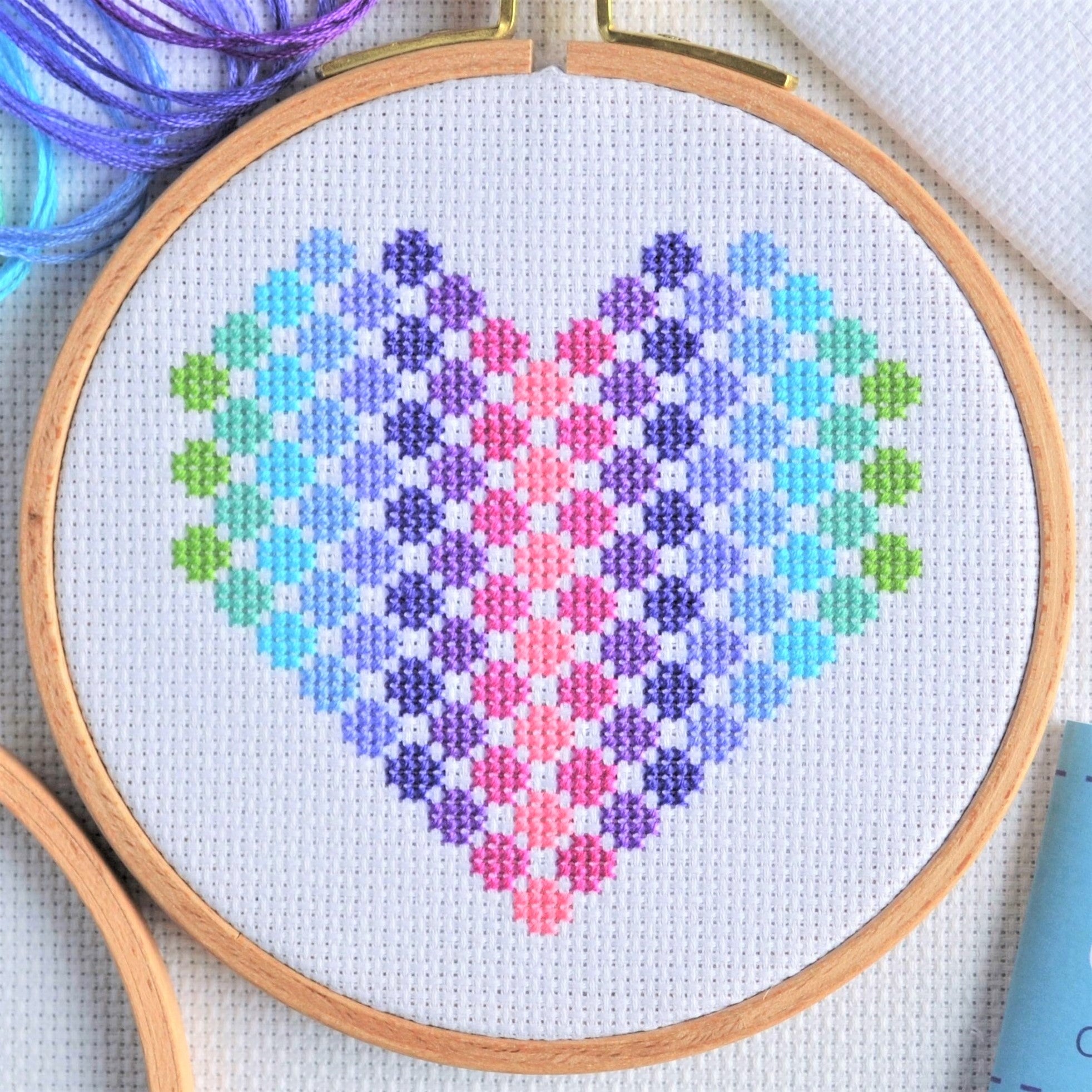 Cross Stitch Kit for Beginners ~ Paisley Heart – The World in Stitches