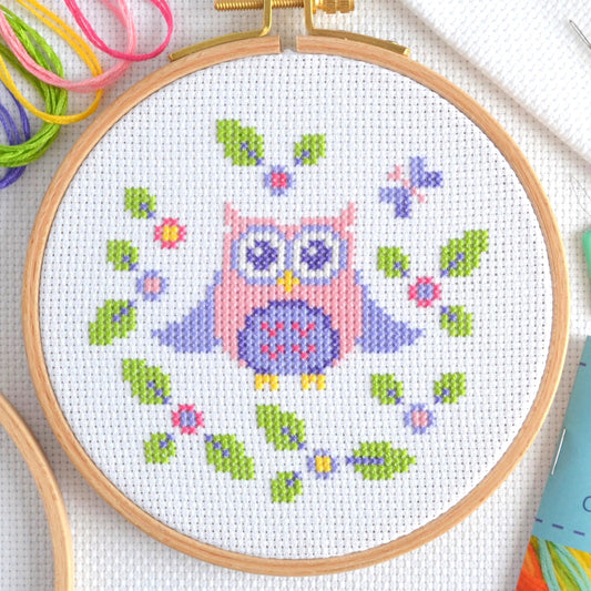 Free Cross Stitch Pattern: Small Owl