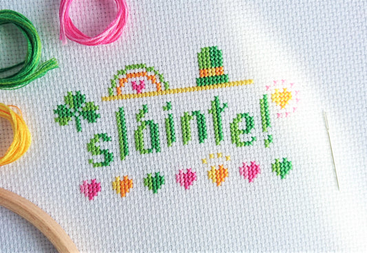 Slainte! St. Patrick's Day Free Cross Stitch Chart