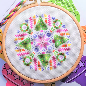 Free Mini Christmas Mandala Cross Stitch Chart – The World in Stitches