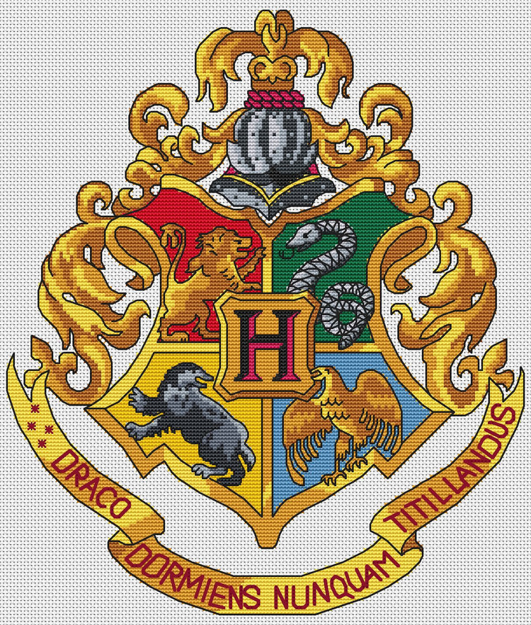 Letters From Hogwarts Cross Stitch Crest Pattern Pdf Instant Download ...