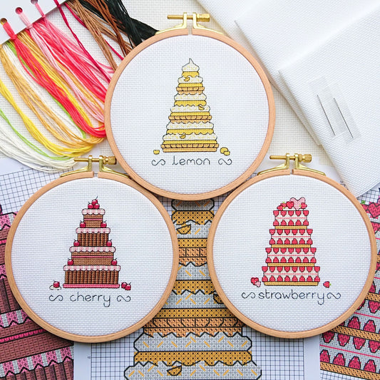 Free Cross Stitch Pattern: Desserts Trio