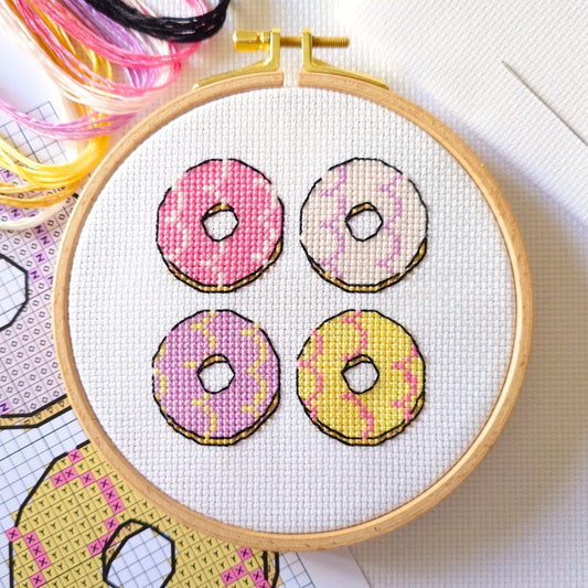 Mini Iced Ring Biscuits Cross Stitch Kit