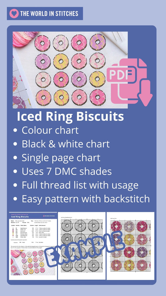 PDF Pattern for Iced Ring Biscuits