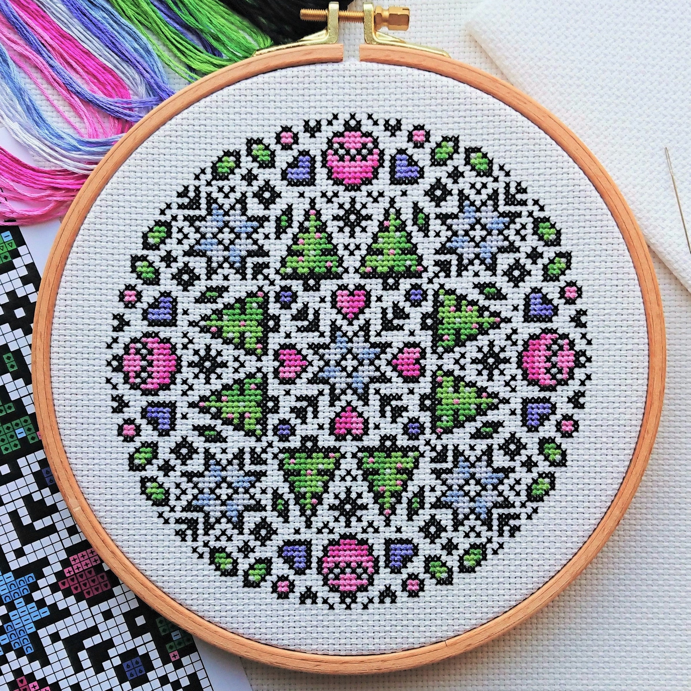 Christmas Mandala Cross Stitch Kit – The World in Stitches